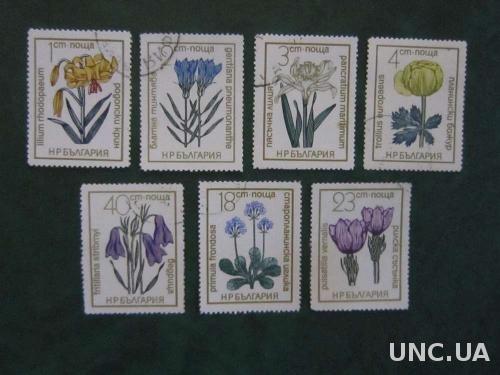 7 марок Болгария цветы
