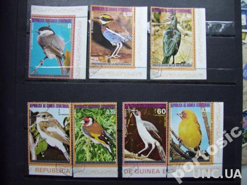 7 марок Экваториальная Гвинея птицы №1
