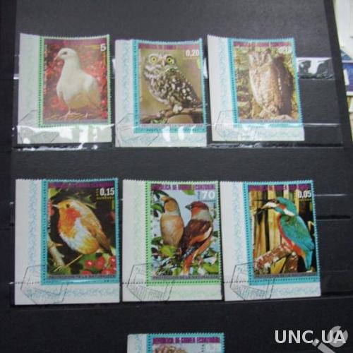 7 марок Экваториальная Гвинея птицы №3
