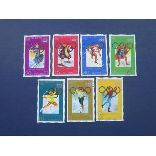 7 марок Северная Корея КНДР 1978 олимпиада зимняя спорт виды спорта история и современность гаш
