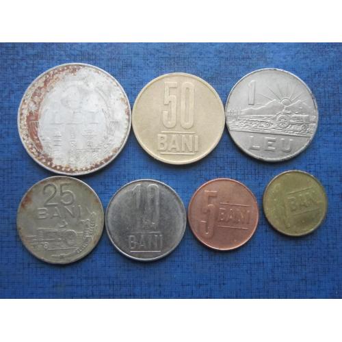 7 монет Румыния разные одним лотом хорошее начало коллекции