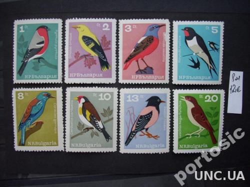 8 марок Болгария птицы н/гаш
