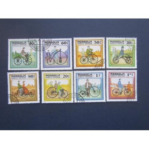 8 марок Монголия 1982 транспорт велосипед история гаш