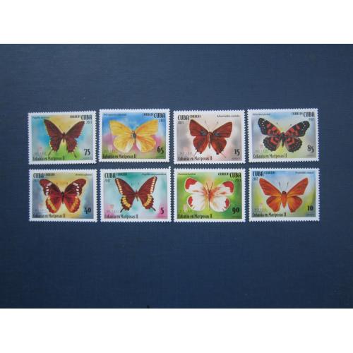 8 марок повна серія Куба 2013 фауна комахи метелики MNH