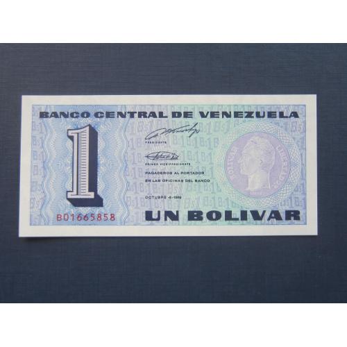 Банкнота 1 боливар Венесуэла 1989 UNC пресс