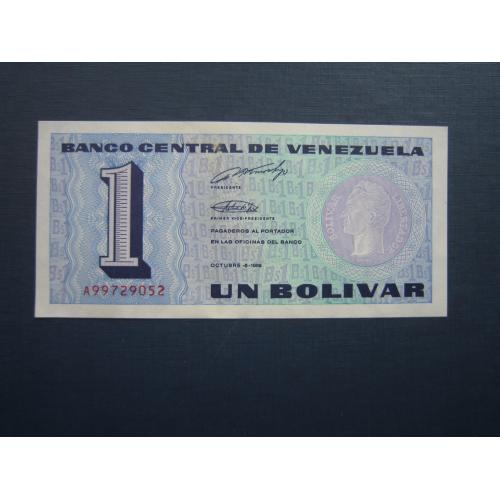 Банкнота 1 боливар Венесуэла 1989 UNC пресс