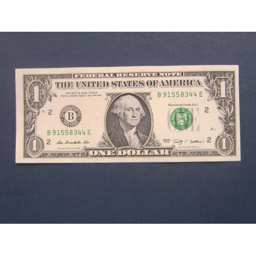 Банкнота 1 доллар США 2009 2 В UNC пресс