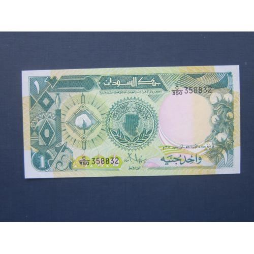 Банкнота 1 фунт Судан 1987 UNC пресс