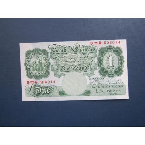 Банкнота 1 фунт Великобританія 1948-1960 UNC прес