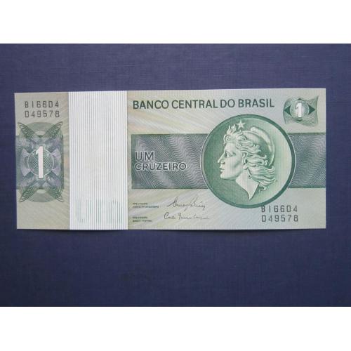 Банкнота 1 крузейро Бразилия 1980 UNC пресс