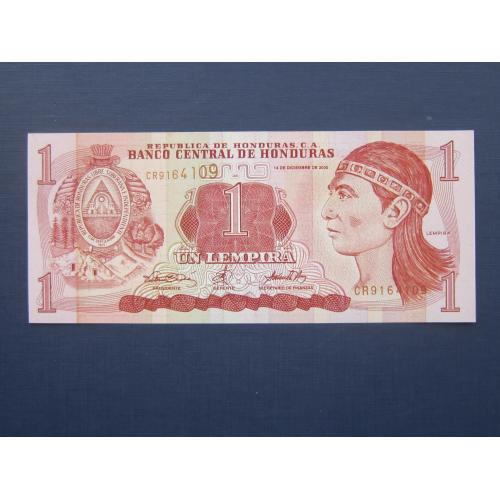 Банкнота 1 лемпира Гондурас 2000 UNC пресс