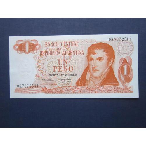 Банкнота 1 песо Аргентина 1970-1973 INC пресс