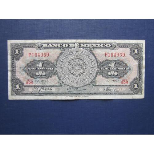 Банкнота 1 песо Мексика 1967