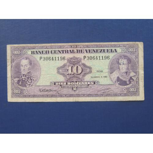 Банкнота 10 боливаров Венесуэла 1992