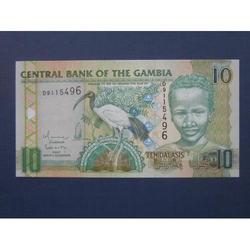 Банкнота 10 даласи Гамбия 2013 фауна птица UNC пресс