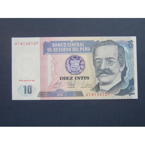Банкнота 10 инти Перу 1987 INC пресс