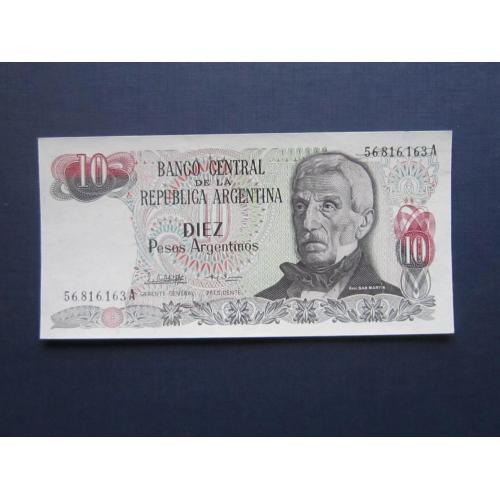 Банкнота 10 песо Аргентина 1983-1984 INC пресс