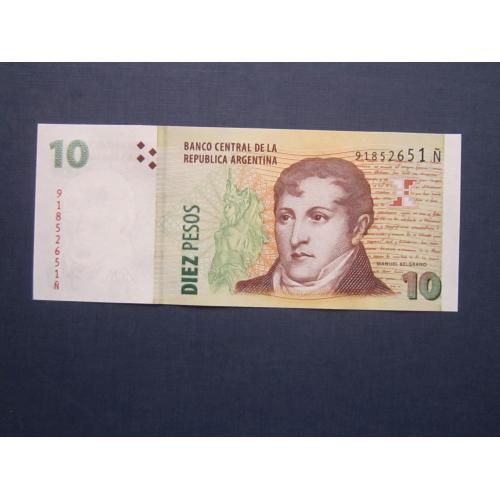 Банкнота 10 песо Аргентина 2003 Мануэль Бельграно UNC пресс