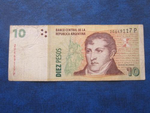 Банкнота 10 песо Аргентина 2012 Мануэль Бельграно 20469117 Р