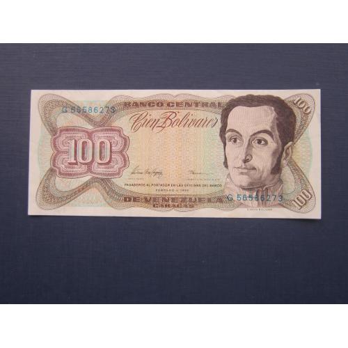 Банкнота 100 боливаров Венесуэла 1998 Состояние XF+