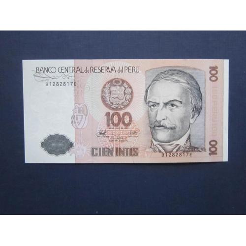 Банкнота 100 инти Перу 1987 INC пресс