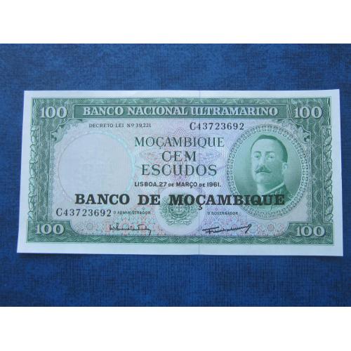 Банкнота 100 искудо Мозамбик Португальский 1961 UNC пресс
