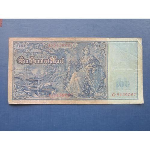Банкнота 100 марок Германия 1910 корабль дредноут