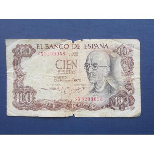 Банкнота 100 песет Испания 1970