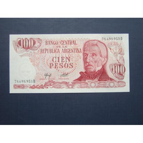 Банкнота 100 песо Аргентина 1976-1978 UNC пресс