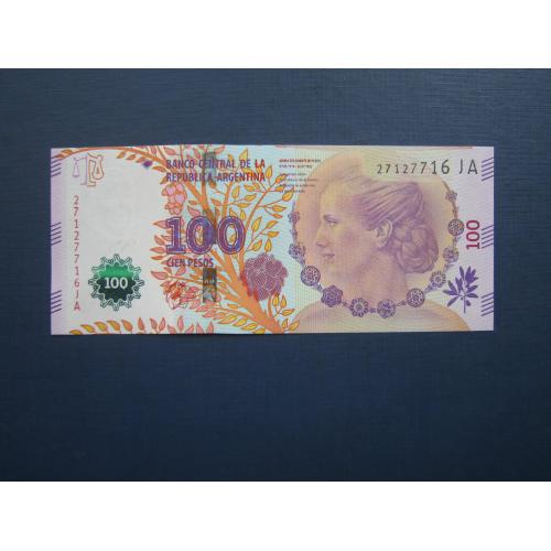 Банкнота 100 песо Аргентина 2012 UNC пресс