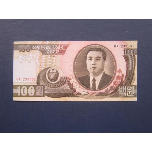 Банкнота 100 вон Северная Корея КНДР 1992 UNC пресс