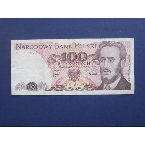 Банкнота 100 злотых Польша 1976 нечастый год