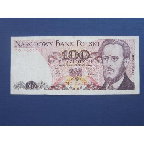Банкнота 100 злотых Польша 1986