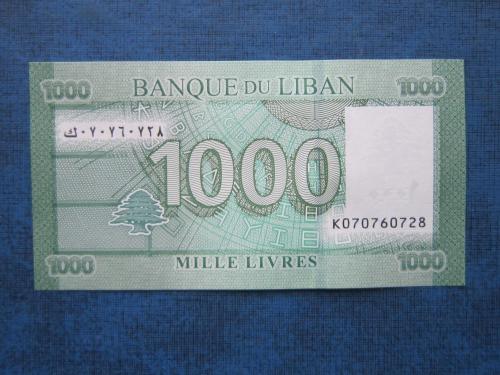Банкнота 1000 фунтов Ливан 2016 UNC пресс