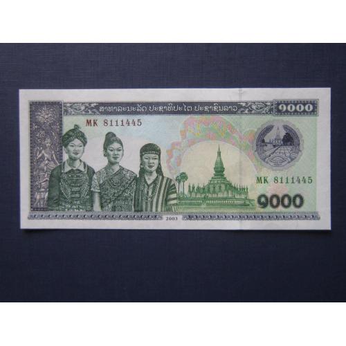 Банкнота 1000 кип Лаос 2003 UNC пресс