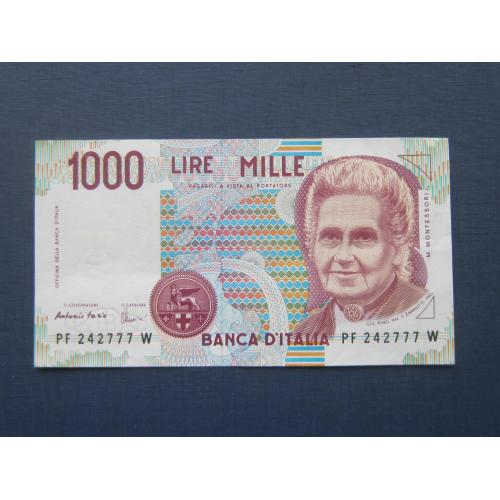 Банкнота 1000 лир Италия 1990 UNC пресс