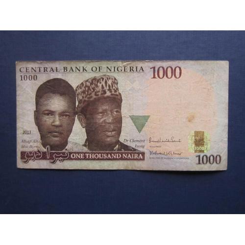 Банкнота 1000 найра Нигерия 2013 из обращения