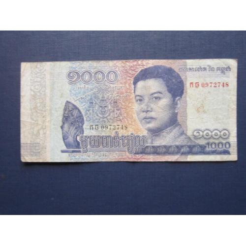 Банкнота 1000 риэлей Камбоджа 2016 состояние VF