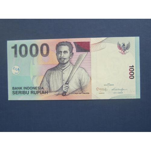 Банкнота 1000 рупий Индонезия 2011 UNC пресс