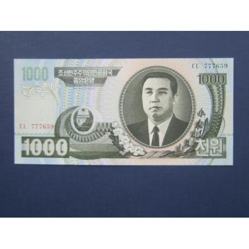 Банкнота 1000 вон Северная Корея КНДР 2006 UNC пресс
