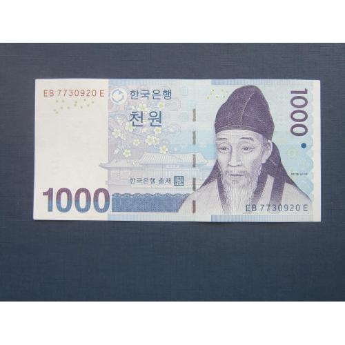 Банкнота 1000 вон Южная Корея 2007 UNC пресс