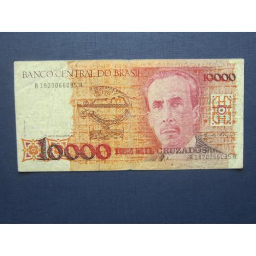 Банкнота 10000 крузадо Бразилия 1989 без штампа