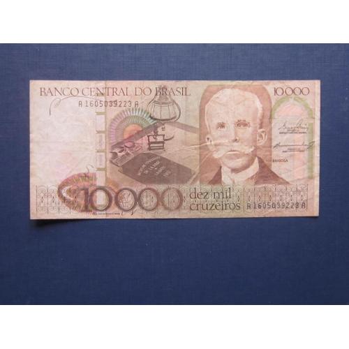 Банкнота 10000 крузейро Бразилия 1986 без штампа