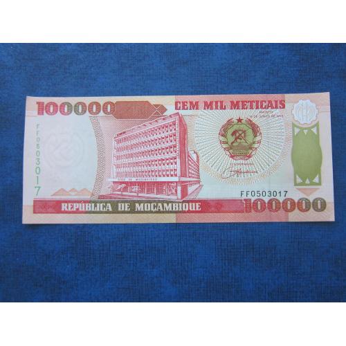 Банкнота 100000 метикал Мозамбик 1993 UNC пресс