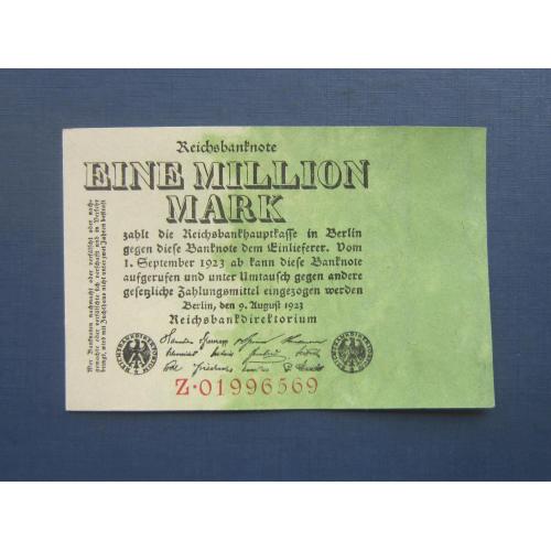 Банкнота 1000000 1 миллион марок Германия 1923 сентябрь Берлин