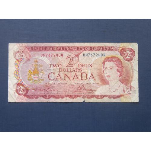 Банкнота 2 доллара Канада 1974 по фото