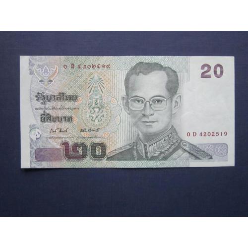 Банкнота 20 бат Таиланд 2003 состояние ХF