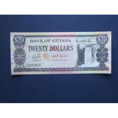 Банкнота 20 долларов Гайана 2019 корабль UNC пресс