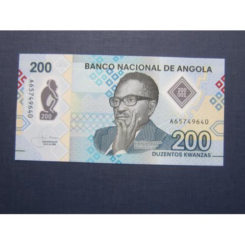 Банкнота 200 кванза Ангола 2020 пластик UNC пресс