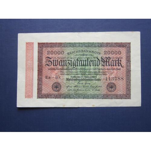 Банкнота 20000 марок Германия 1923